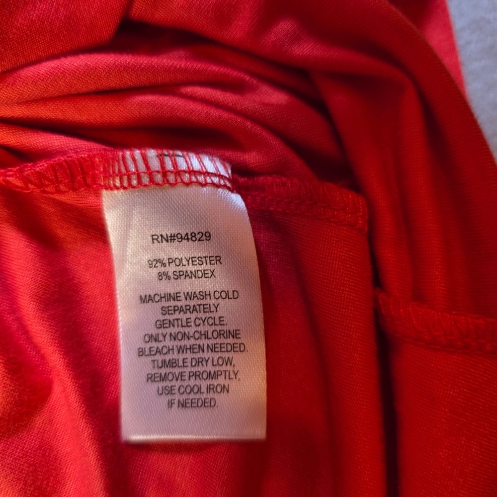 Derek Heart Womens Red Short Sleeve Scoop Neck T-Shirt Dress Size 3X - Picture 4 of 8